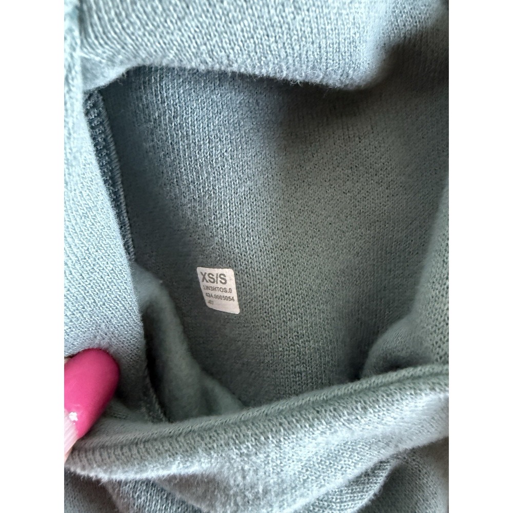 Scuba Oversized Half-Zip Hoodie Crater Blue Gold XS/S W3HTOS EXCELLENT - Picture 5 of 7